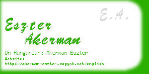 eszter akerman business card